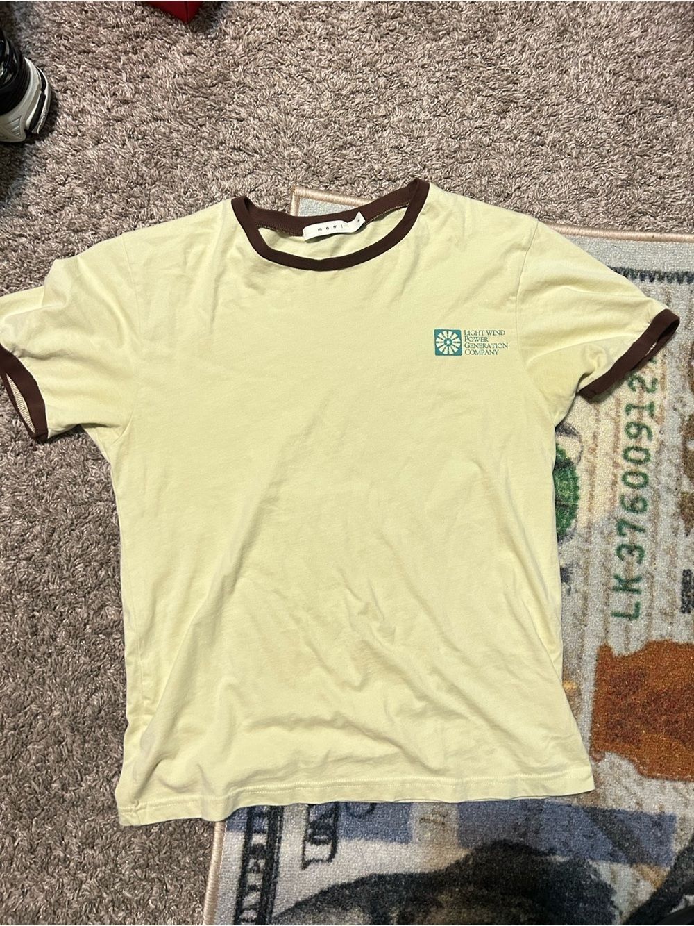 Vintage MNML Light Yellow Short Sleeve Ringer Tee